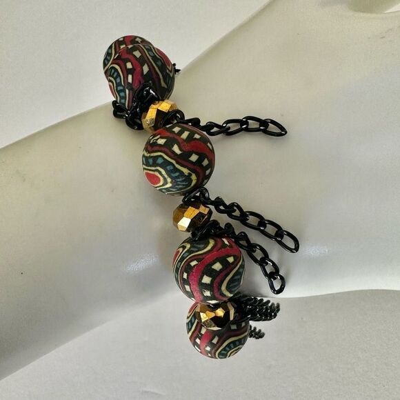 Colorful chain beaded bracelet - Picture 1 of 5